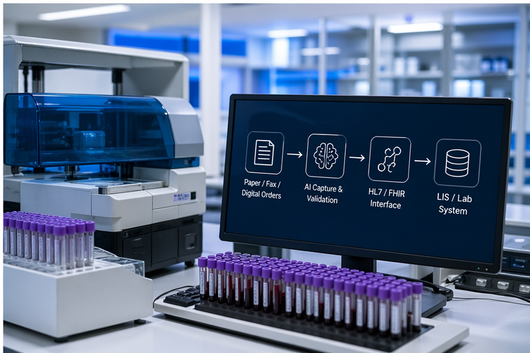 Laboratory workflow and healthcare operations